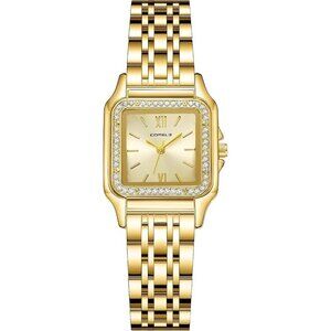⚡Ladies Watches for Women Square Luxury Stainless Steel Small Wrist Watch